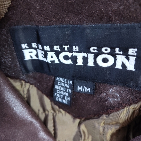 Women's Kenneth Cole Leather Jacket Unworn Cond Fun Detail Textured Sz M 8/10? - Picture 10 of 12